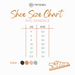 Shoe size chart for MKS Miminoo Flexible PVC Summer Sandals - Sage.