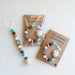 Pacifier clip & Teether Holder Highland Cow Teal MKS MIMINOO