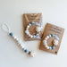 Pacifier clip & Teether Holder Puppy White MKS MIMINOO