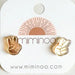 Patriotic Gold Acrylic Peace hand Stud Earrings for Kids - Miminoo Accessories