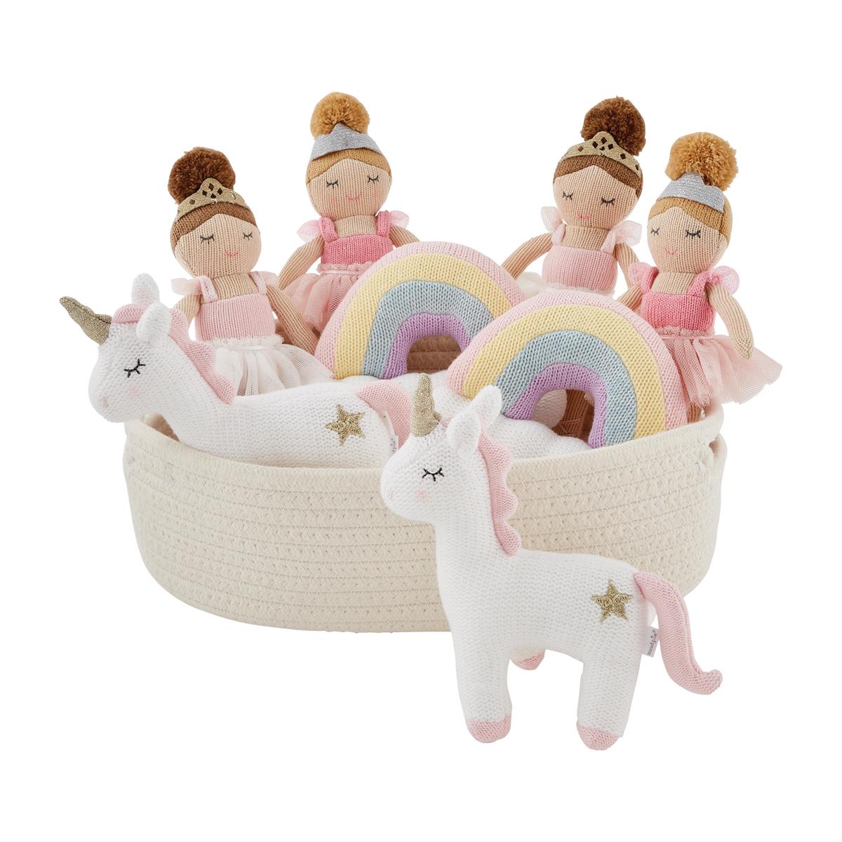 Princess Rattles Toys Ballerina rainbow unicorn for baby girls Mudpie