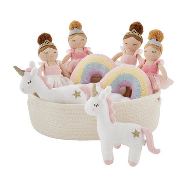 Princess Rattles Toys Ballerina rainbow unicorn for baby girls Mudpie