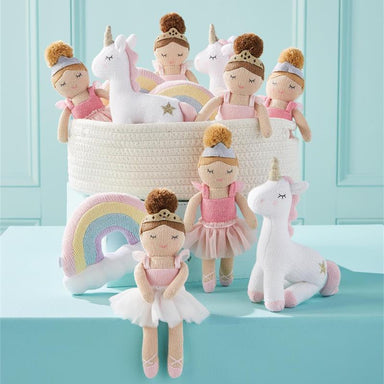 Princess Rattles Toys Ballerina rainbow unicorn for baby girls Mudpie