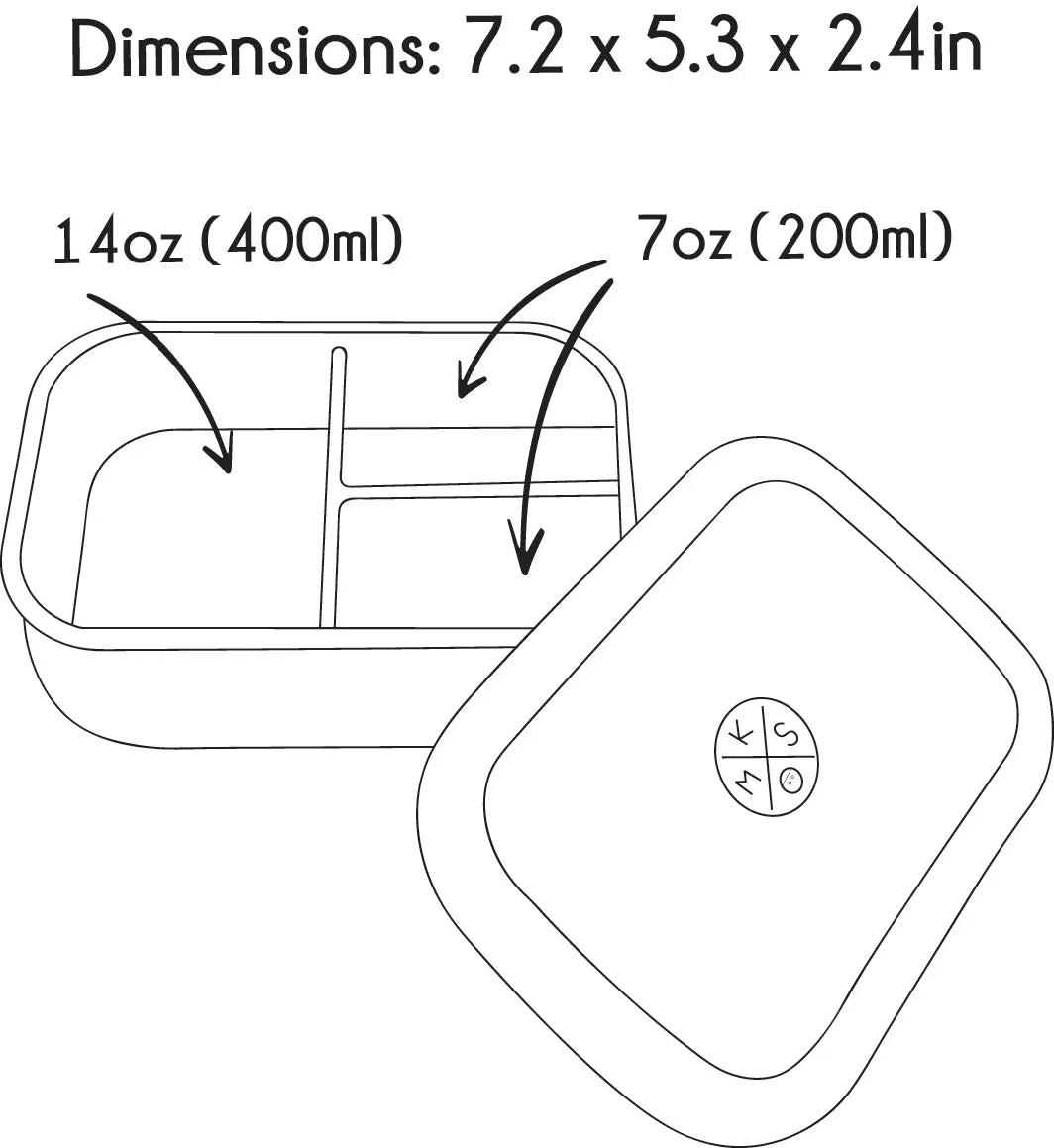 silicone unbreakable bento lunch box with compartments lightweight for kids and adults mks miminoo usa desert pink