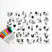 Silicone Reusable Coloring Mat & Markers Set - ABC Animals - MKS Miminoo