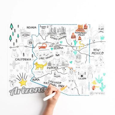 Silicone Reusable Coloring Mat & Markers Set - Arizona - MKS Miminoo