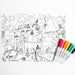 Silicone Reusable Coloring Mat & Markers Set - Dinos Party - MKS Miminoo