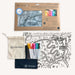 Silicone Reusable Coloring Mat bundle with Markers Set, storage bag and wiping cloth on the  USA Map theme with landmarks and roads for kids learning geography by MKS Miminoo.