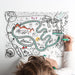 Silicone Reusable Coloring Mat & Markers Set - USA Map MKS MIMINOO