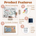 Silicone Reusable Coloring Mat & Markers Set - USA Map MKS MIMINOO