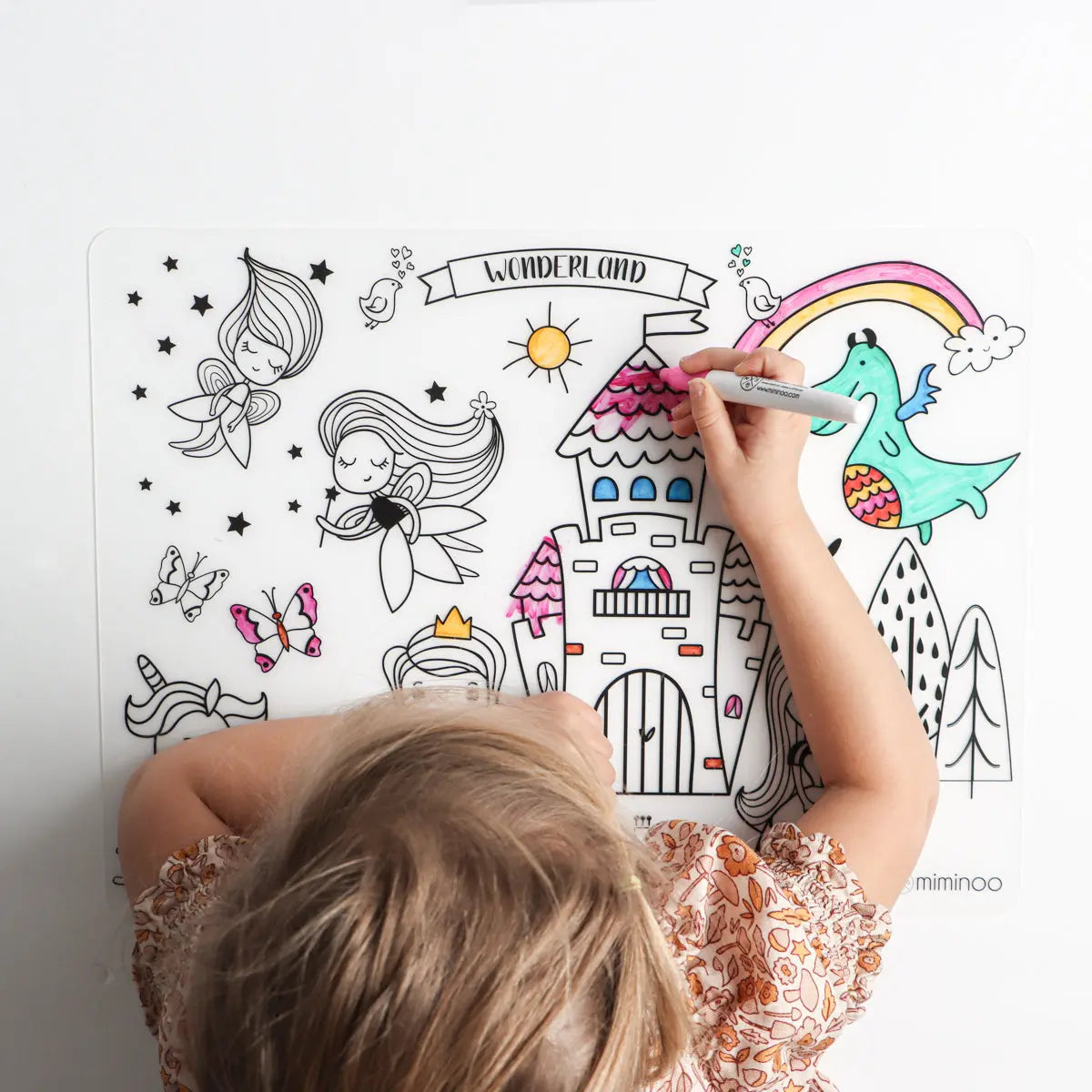 Silicone Reusable Coloring Mat & Markers Set - Wonderland - MKS Miminoo