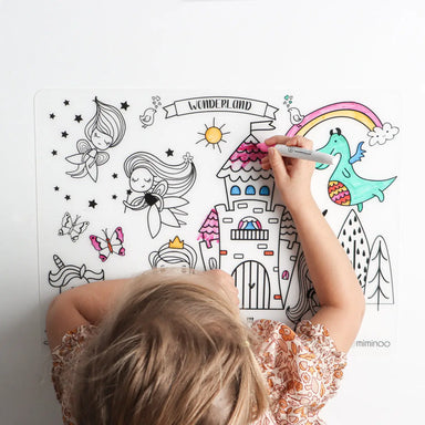 Silicone Reusable Coloring Mat & Markers Set - Wonderland - MKS Miminoo