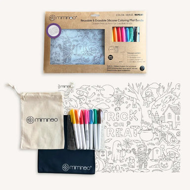 halloween coloring mat special edition reusable silicone bundle set for kids activity no screen
