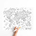 Silicone Reusable Coloring Mat & Markers Set - World map MKS MIMINOO