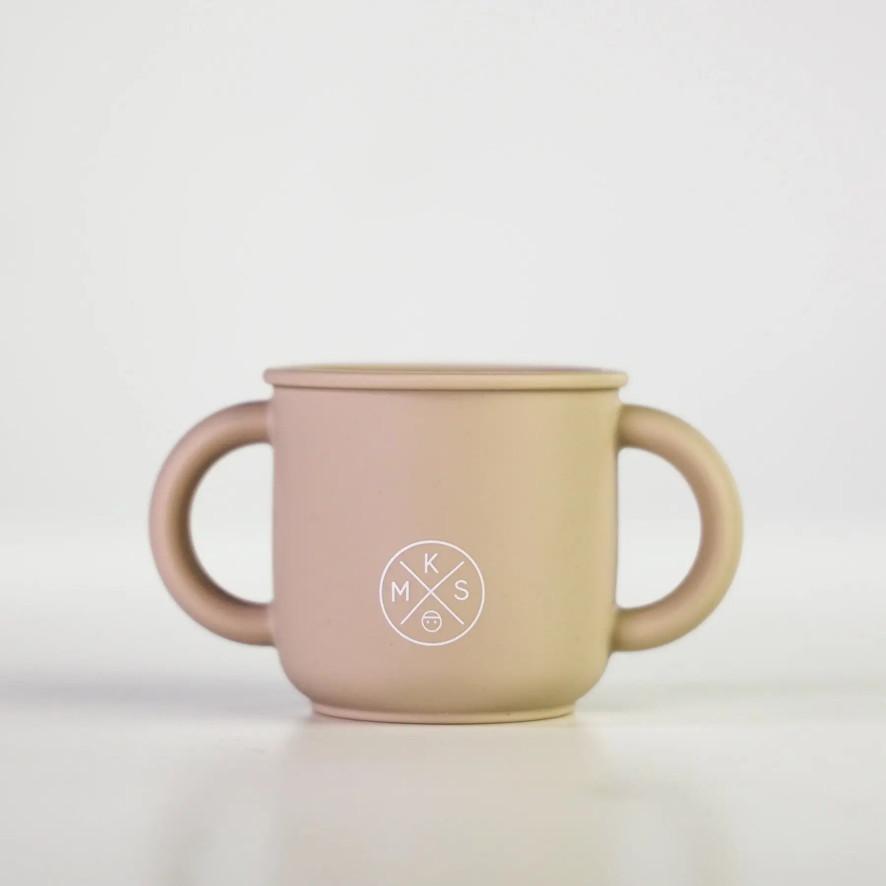 Silicone Sippy Cup with lid and handles Beige - MKS Miminoo