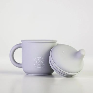 Silicone Sippy Cup with lid and handles Light Grey - MKS Miminoo