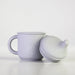 Silicone Sippy Cup with lid and handles Light Grey - MKS Miminoo