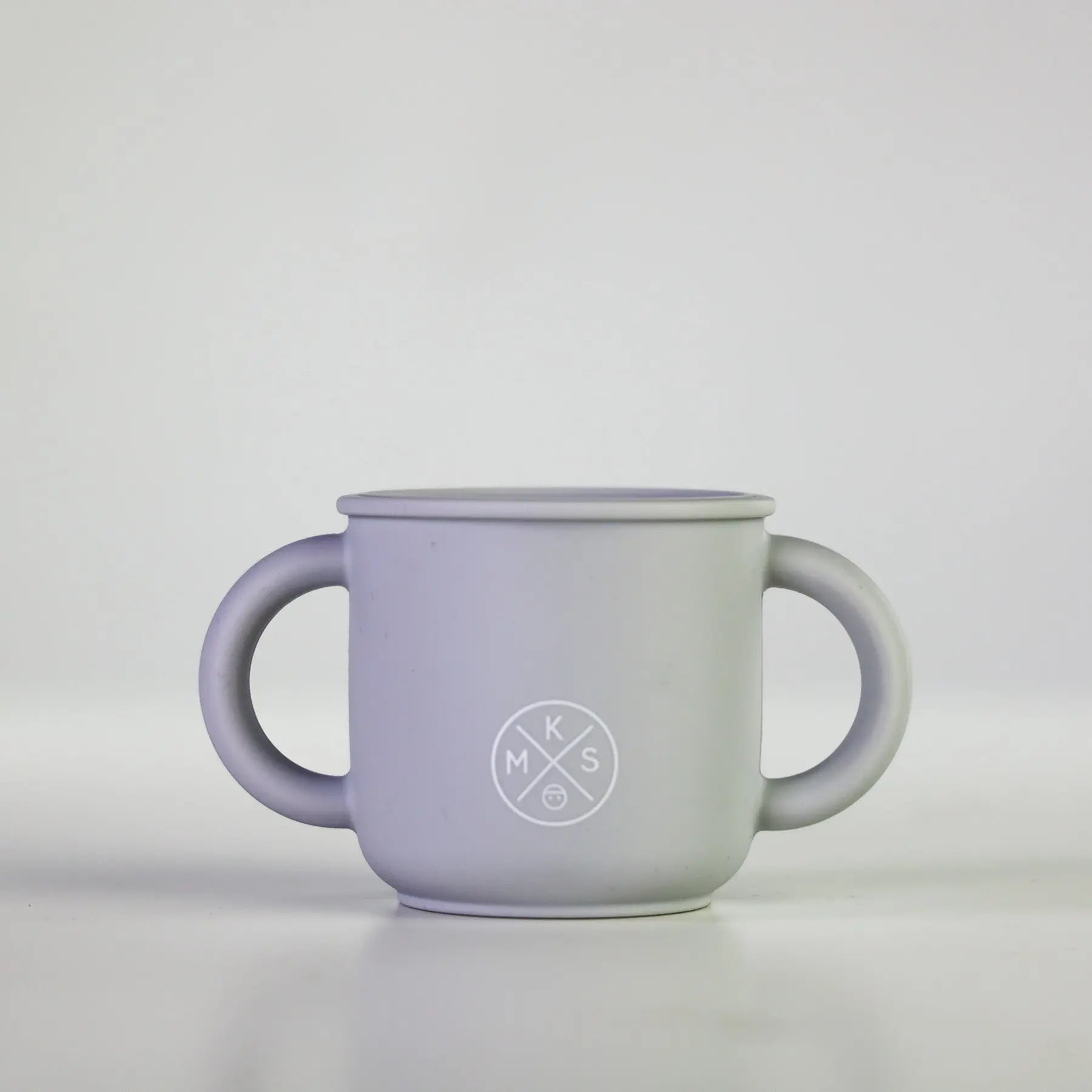 Silicone Sippy Cup with lid and handles Light Grey - MKS Miminoo