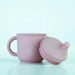 Silicone Sippy Cup with lid and handles Lilac - MKS Miminoo