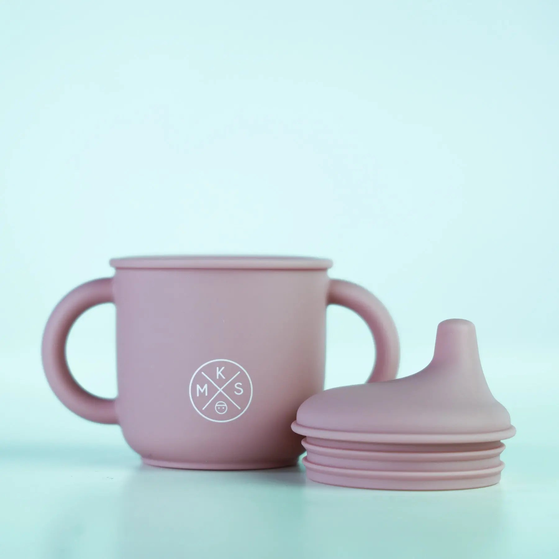 Silicone Sippy Cup with lid and handles Lilac - MKS Miminoo