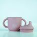 Silicone Sippy Cup with lid and handles Lilac - MKS Miminoo