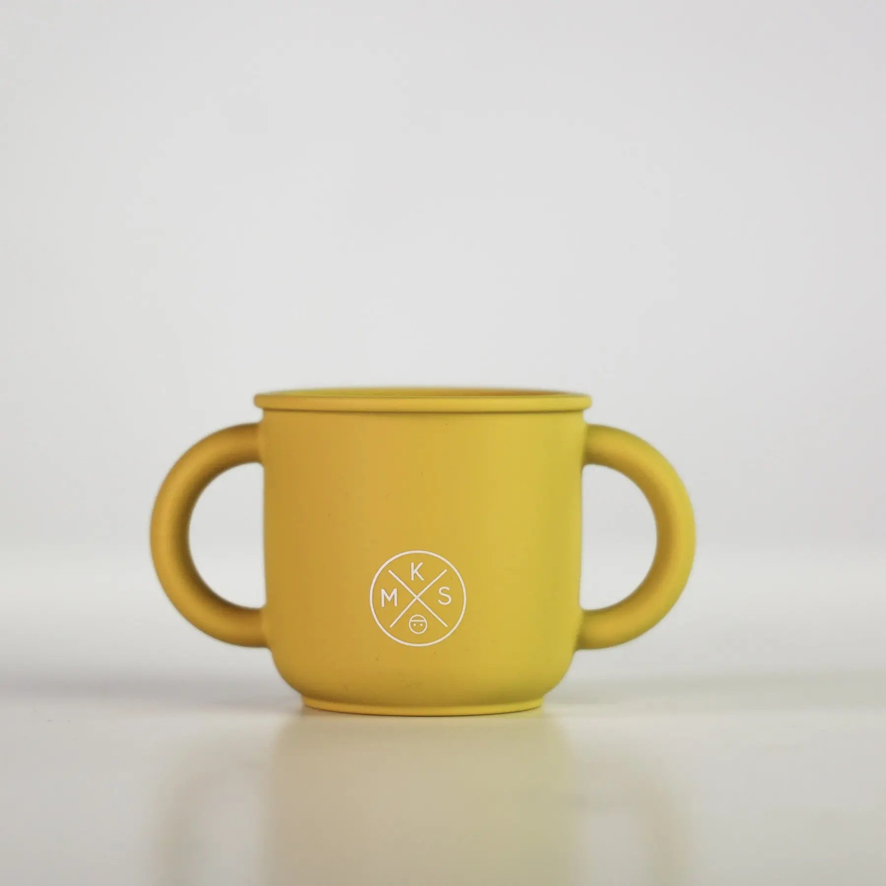 Silicone Sippy Cup with lid and handles Mustard - MKS Miminoo