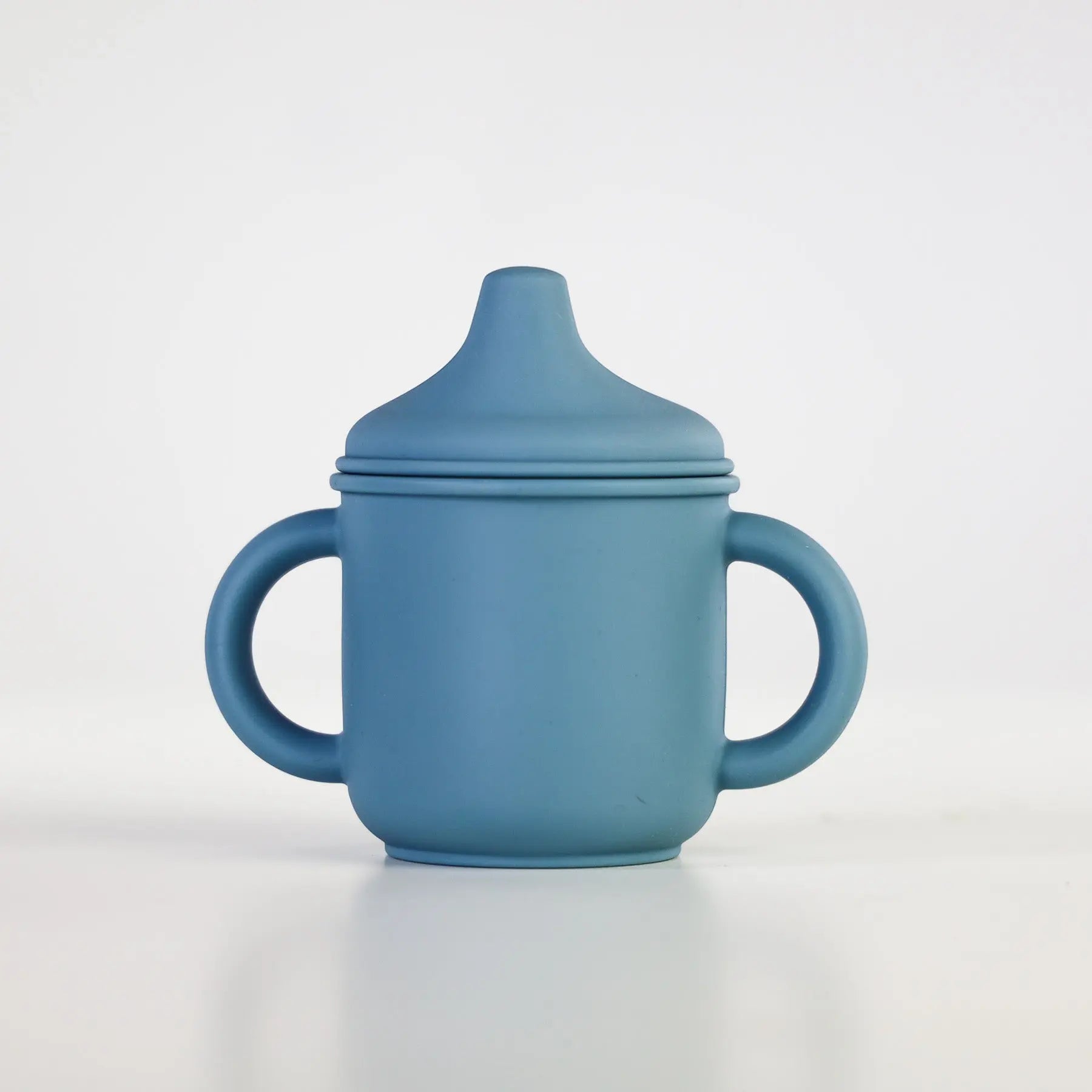 Silicone Sippy Cup with lid and handles Petrol - MKS Miminoo