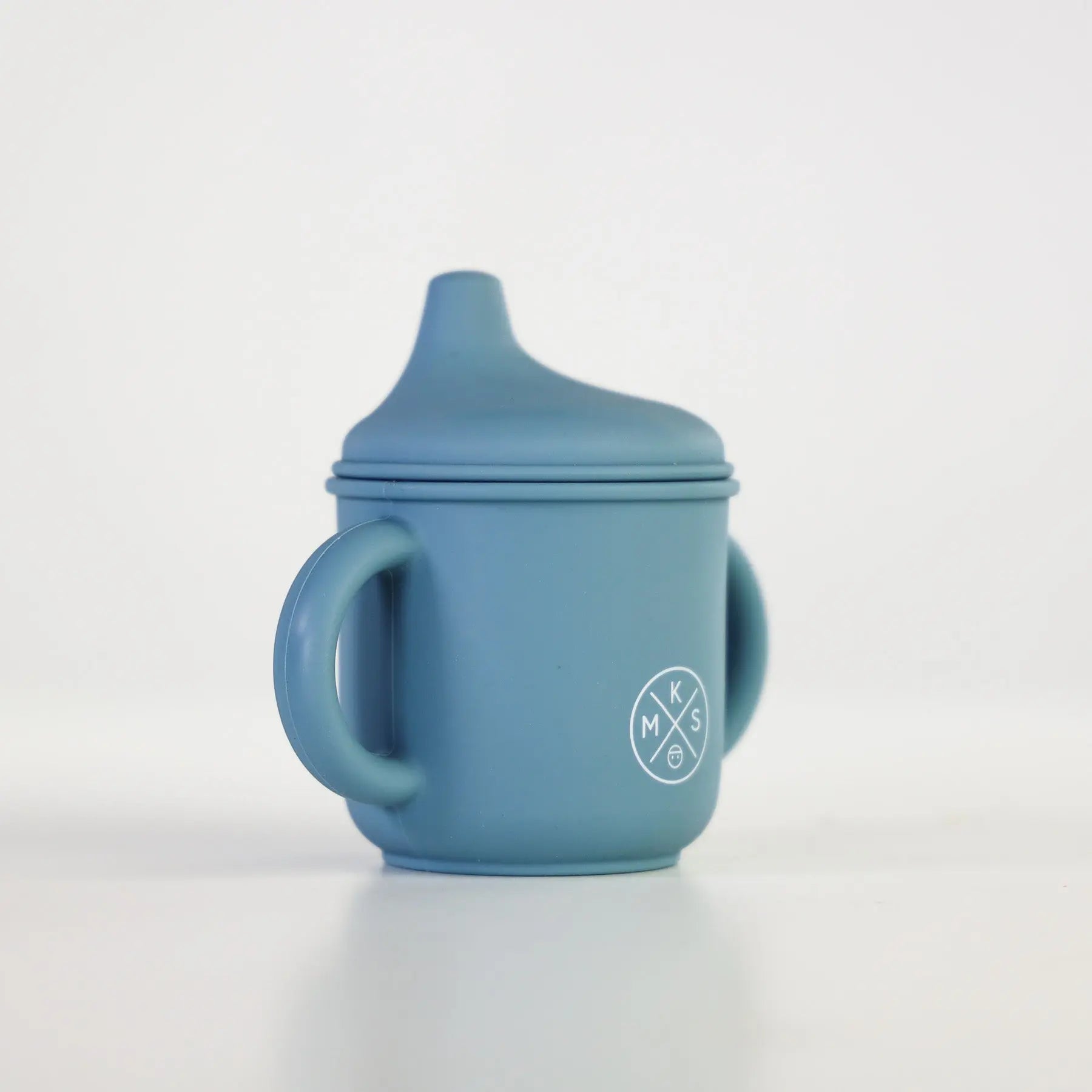 Silicone Sippy Cup with lid and handles Petrol - MKS Miminoo