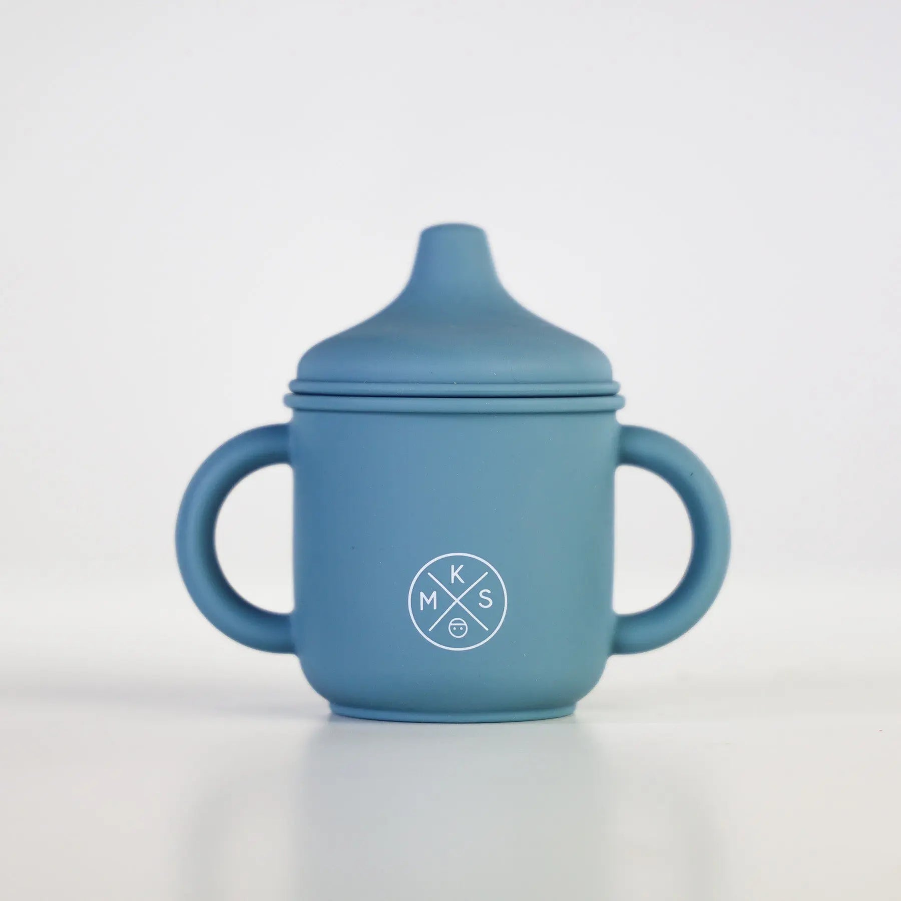 Silicone Sippy Cup with lid and handles Petrol - MKS Miminoo
