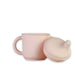 Silicone Sippy Cup with lid and handles Soft Pink - MKS Miminoo