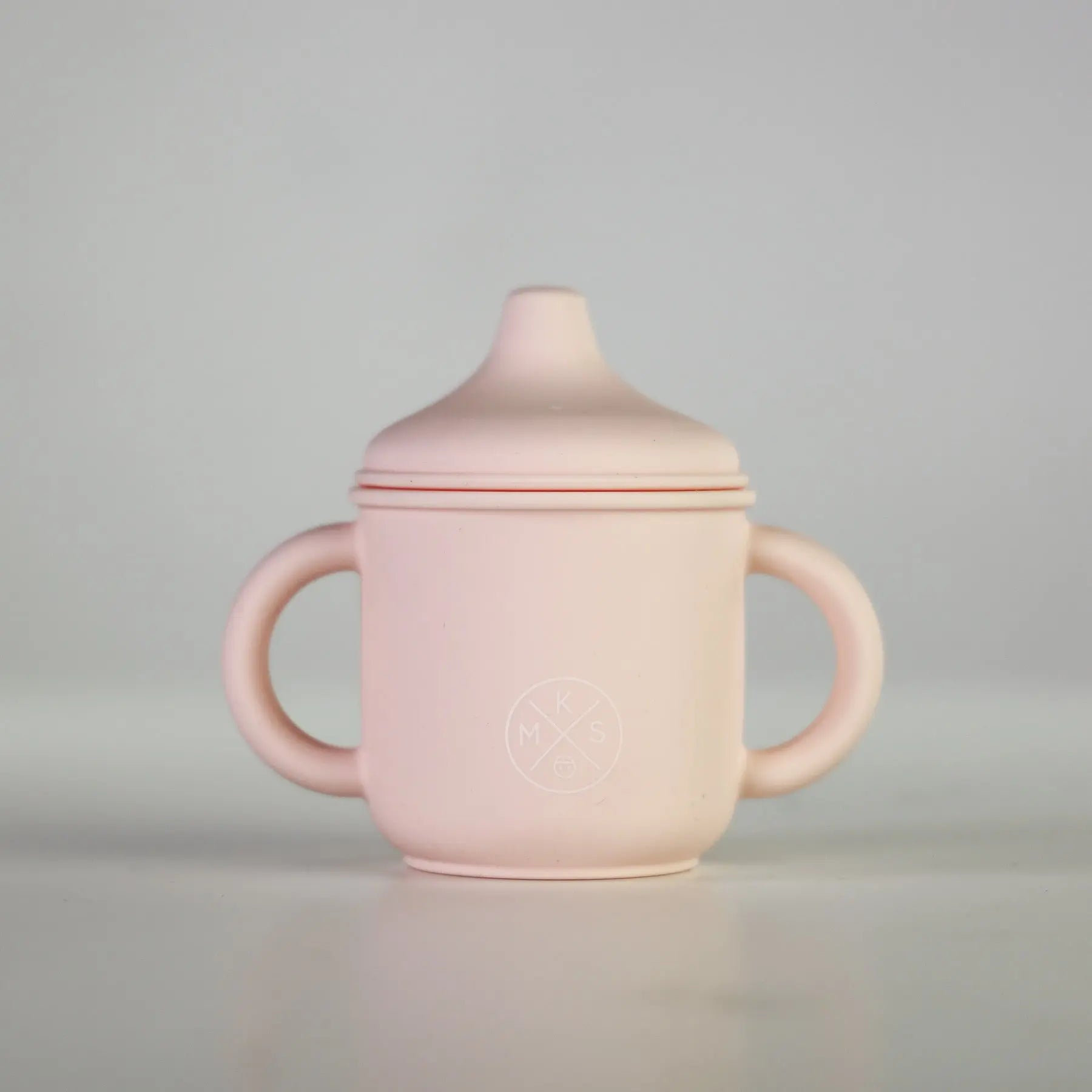 Silicone Sippy Cup with lid and handles Soft Pink - MKS Miminoo
