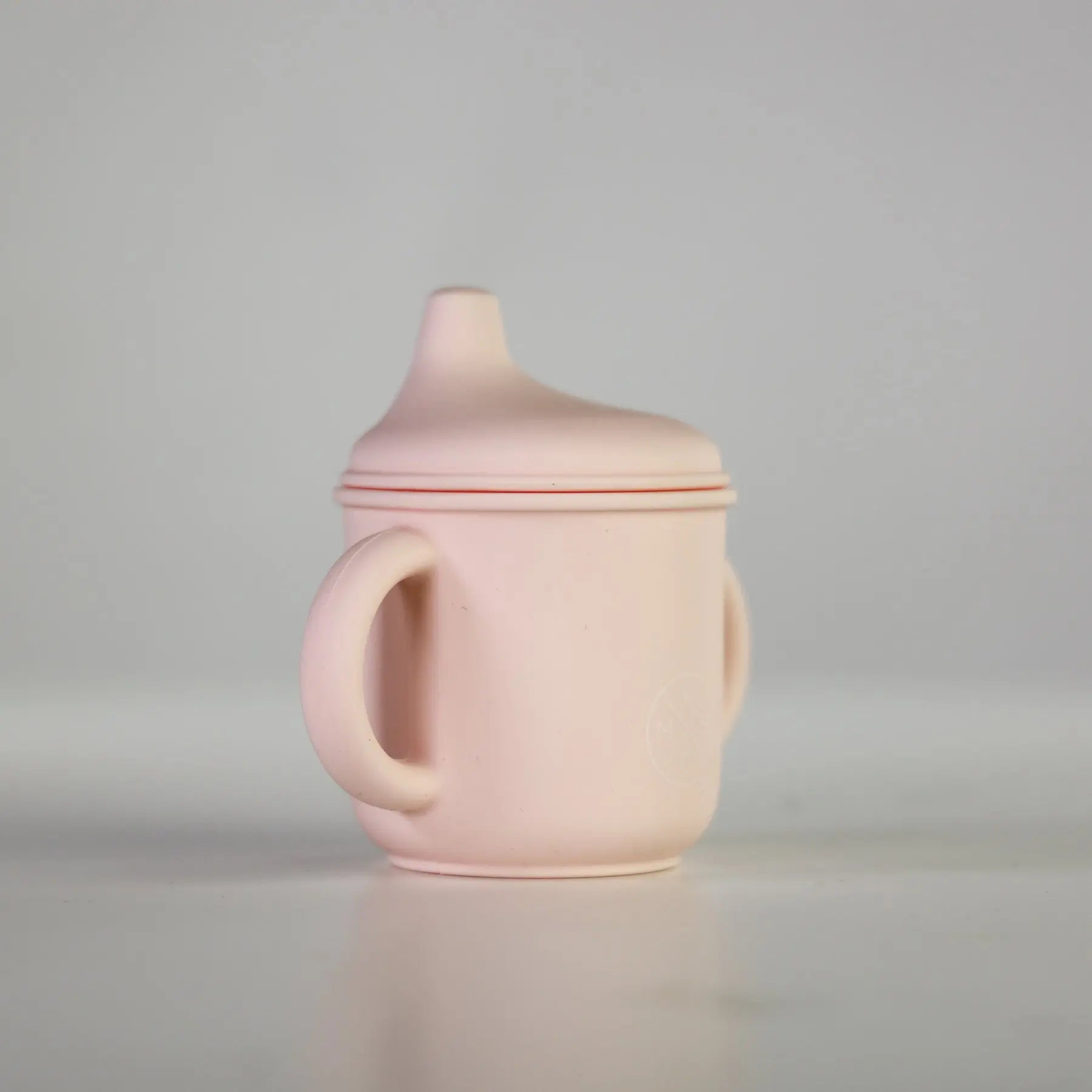 Silicone Sippy Cup with lid and handles Soft Pink - MKS Miminoo