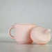 Silicone Sippy Cup with lid and handles Soft Pink - MKS Miminoo