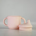 Silicone Sippy Cup with lid and handles Soft Pink - MKS Miminoo