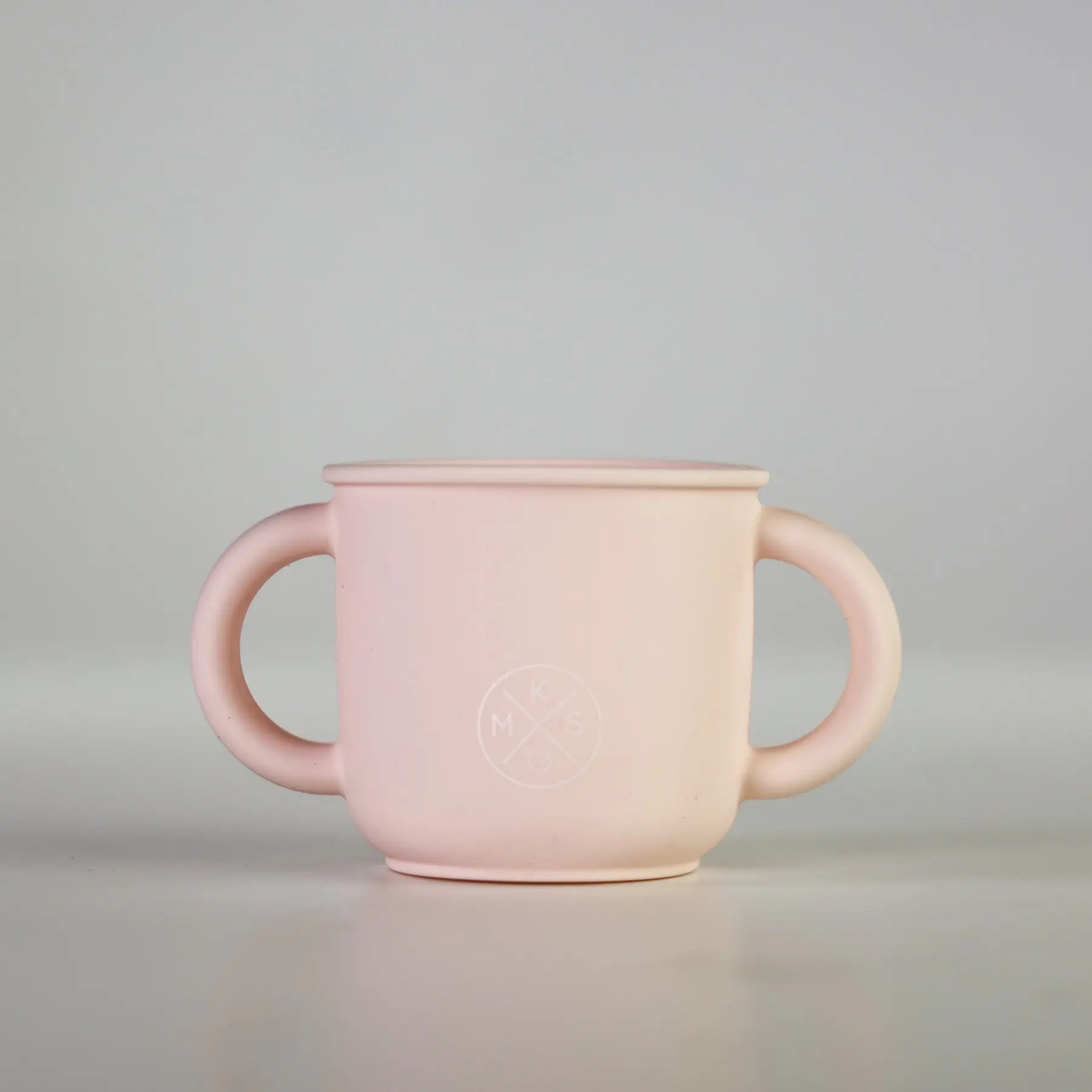 Silicone Sippy Cup with lid and handles Soft Pink - MKS Miminoo
