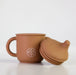 Silicone Sippy Cup with lid and handles Taupe - MKS Miminoo