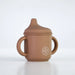 Silicone Sippy Cup with lid and handles Taupe - MKS Miminoo