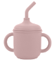 Silicone Learning Cup with straw and handles Lilac