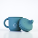 Silicone Sippy Cup with lid and handles Petrol - MKS Miminoo