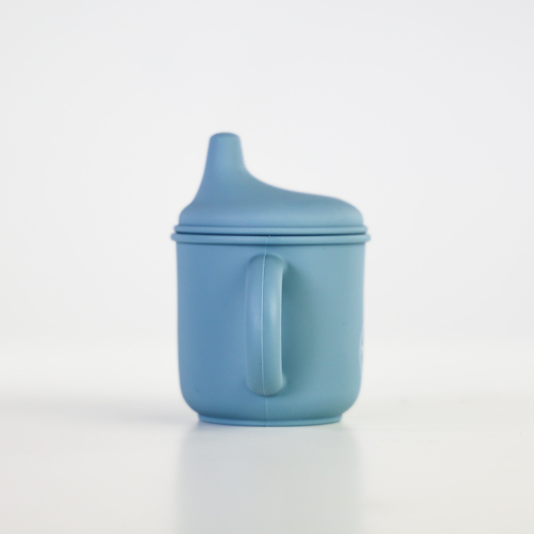 Silicone Sippy Cup with lid and handles Petrol