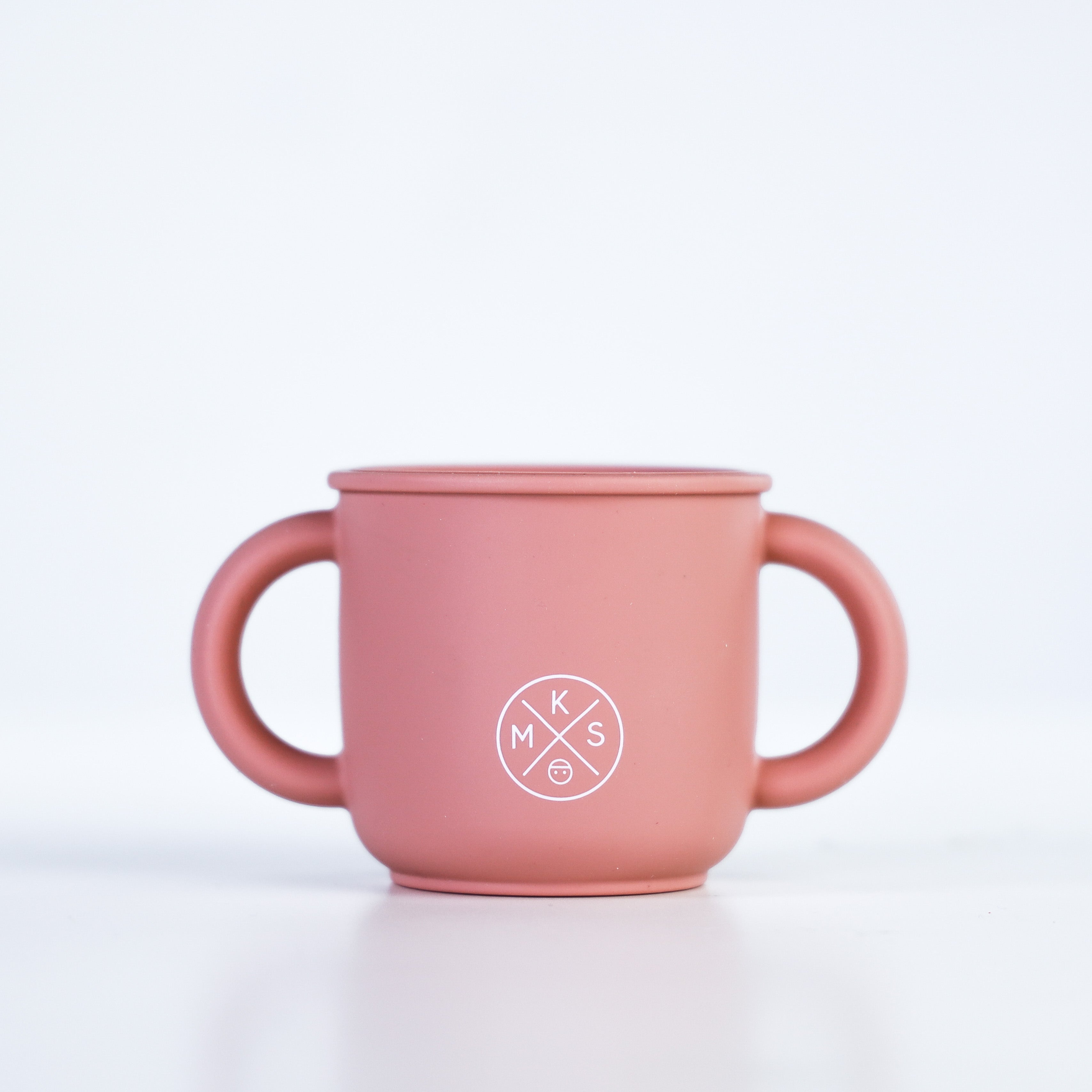 Silicone Sippy Cup with lid and handles Dusty Pink - MKS Miminoo