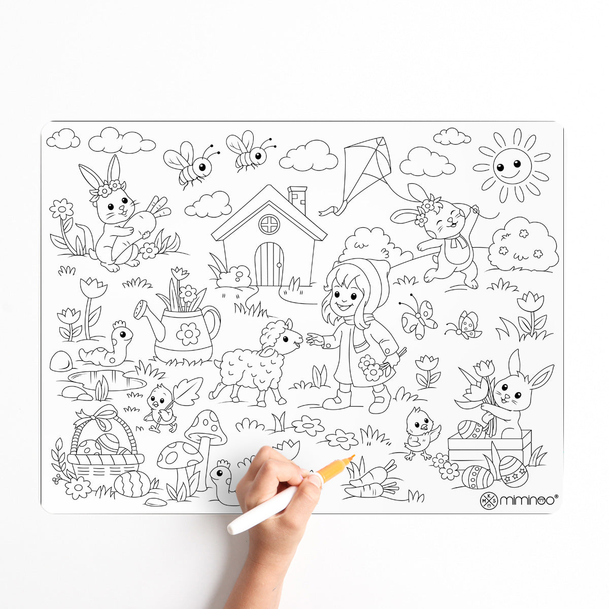 Erasable Silicone Coloring Individual Mat