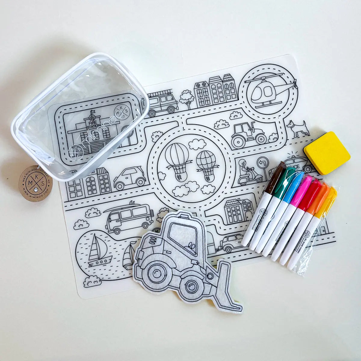 Traveling Coloring Mat & Character - MKS Miminoo