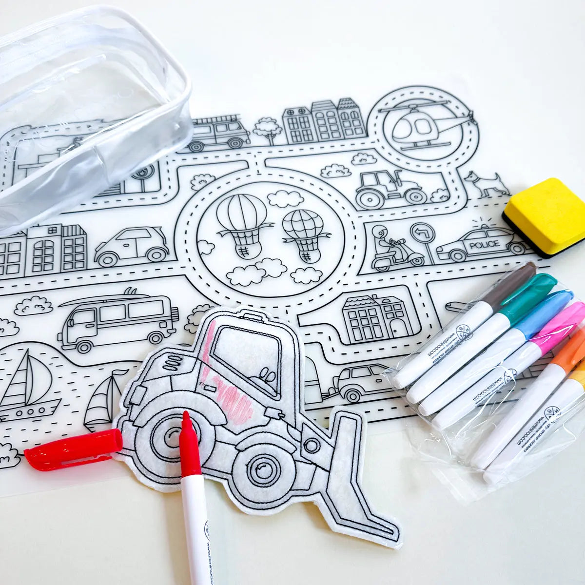 Traveling Coloring Mat & Character - MKS Miminoo