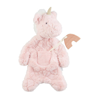 Unicorn teether cuddler plush for girls mudpie at mks miminoo pink