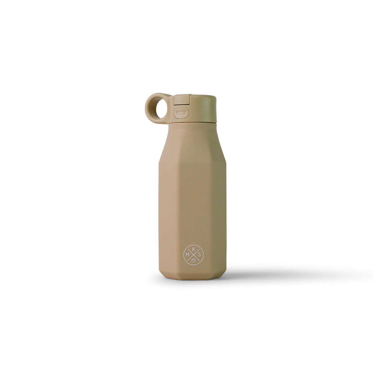 Silicone Unbreakable durable on-the-go Water Bottle Beige MKS Miminoo