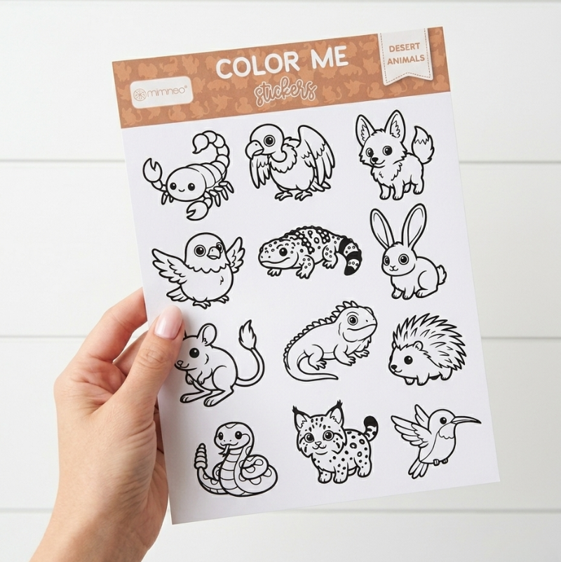 Color Me Stickers Sheet