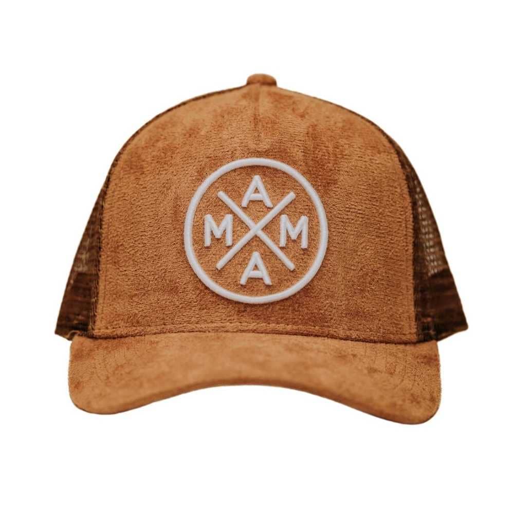 Mama X™ Trucker Hat - Brown Suede