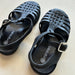 A pair of MKS Miminoo Flexible PVC Summer waterproof Sandals in black for boys and girls toddlers and babies