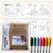 Miminoo reusable and erasable silicone coloring reversible mat with dry-erase markers for girls "At the Beauty Salon"